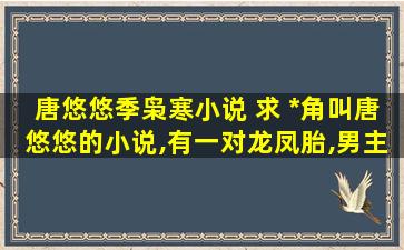 唐悠悠季枭寒小说 求 *角叫唐悠悠的小说,有一对龙凤胎,男主叫季枭寒